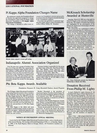 Educational Foundation: Indianapolis Alumni Association Organized